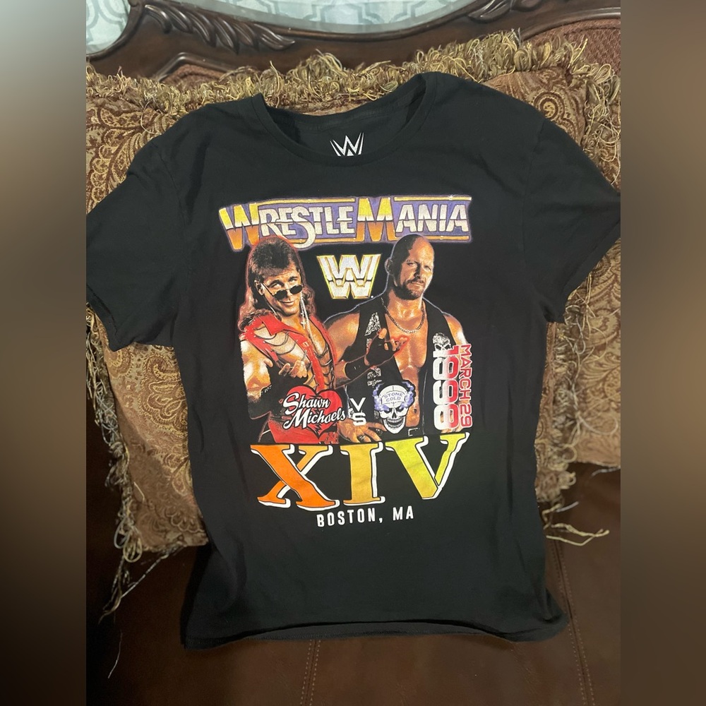 Unique Vintage 90s Wrestle Mania Cotton Tee Shirt, Men’s M (38-40)